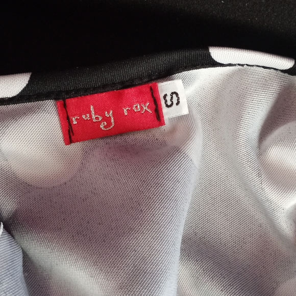 Ruby Rox black and white polkadot mini dress (small) - Picture 4 of 4